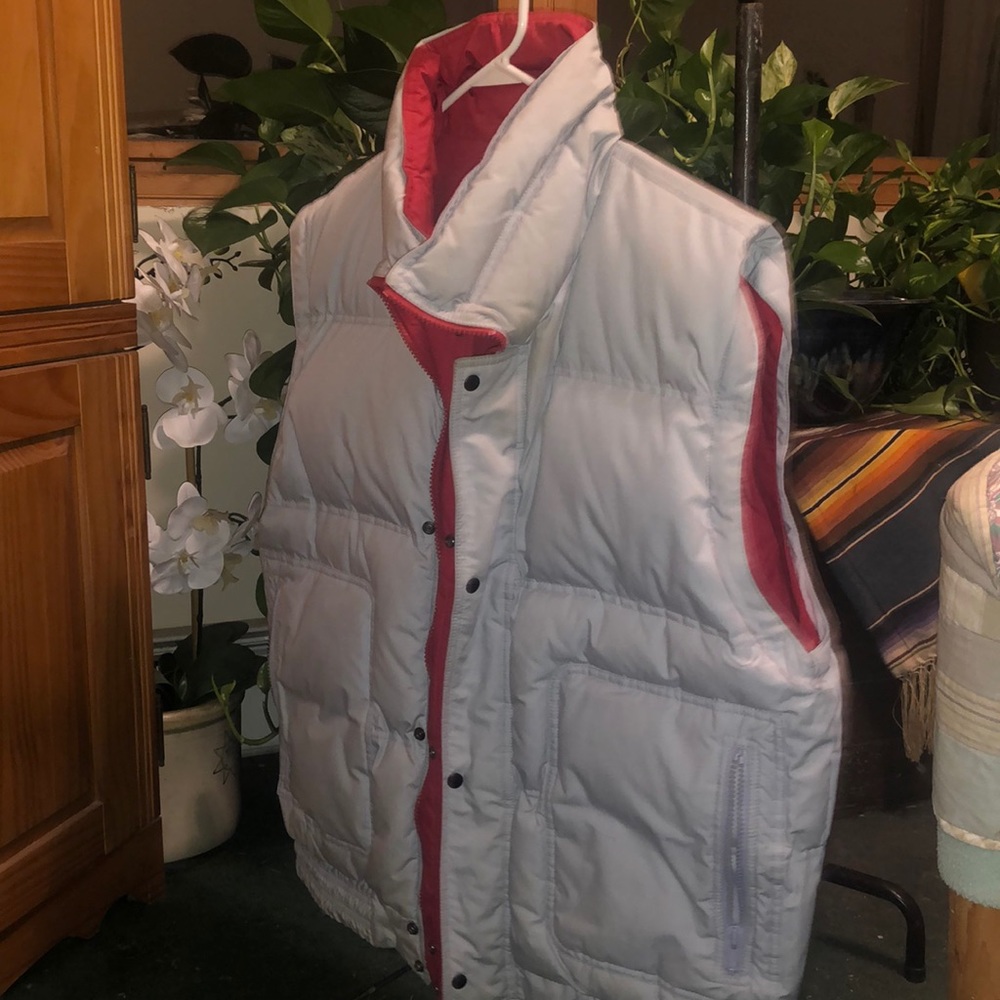 Men’s insulated down vest from the company store.